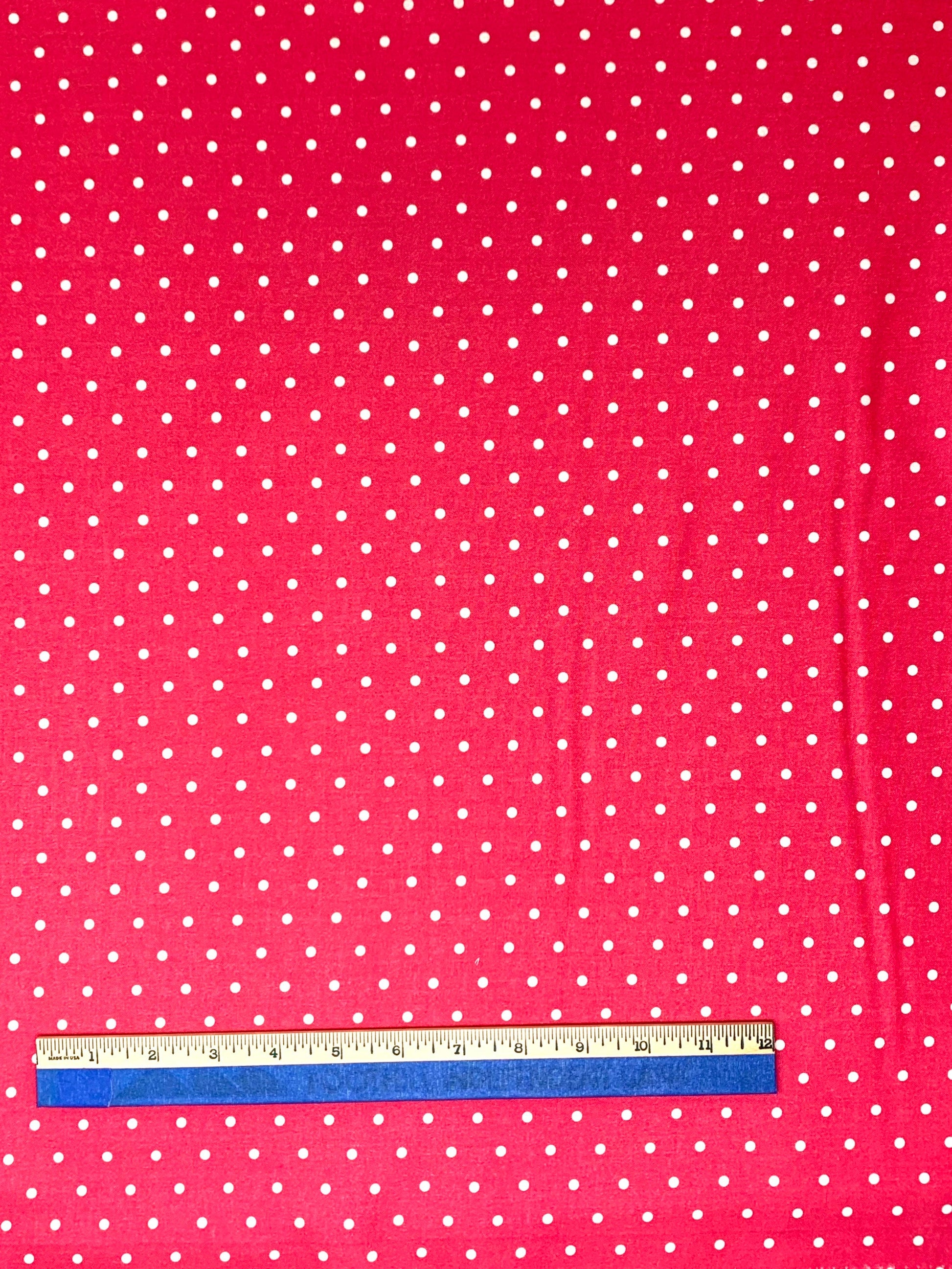 Barefoot Roses - Pink White Yardage, Polka Dot, Tanya Whelan, TW05-Pink