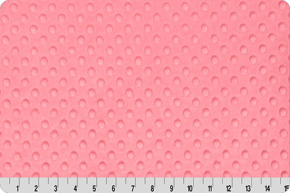 Bubble Gum Cuddle Dimple, Pink, Shannon Fabrics, Minky Yardage