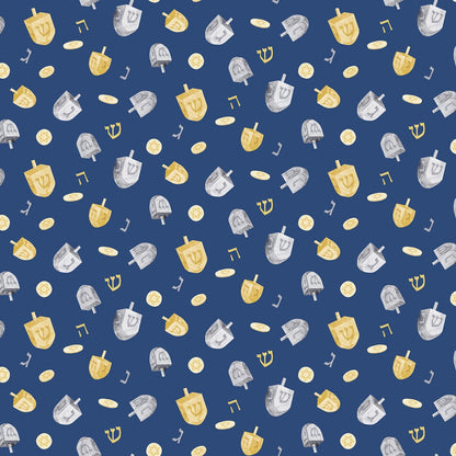 Hanukkah 5 inch Fabric Squares, Charm Pack, Hanukkah Nights, 42 Fabric Squares Total, Riley Blake