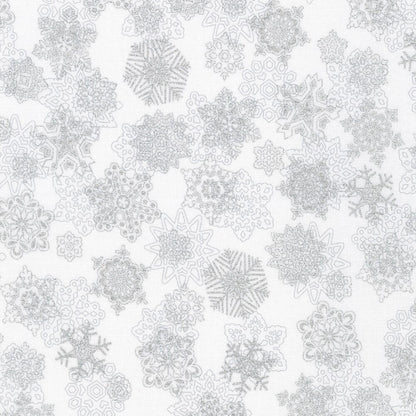Holiday flourish-Snow Flower, Charm Pack Squares- Blue Colorstory, 5 inch Squares, 42 pieces, Robert Kaufman, CHS-1123-42