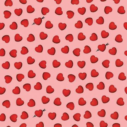 Valentines Pink Red Fabric Squares, 5 inch Stacker, Charm Pack, Valentines Day, All My Heart, Riley Blake