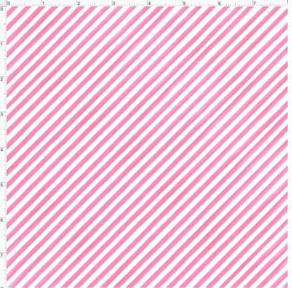 Pink White Bias Stripe, Loralie Desisgns, Baby Bias Pink Stripe, Yardage, 692462